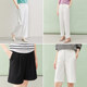 WKZ07047 Jasmine TH dry, comfortable, crisp, anti-permeable, quick-drying linen cotton tapered pants shorts for women