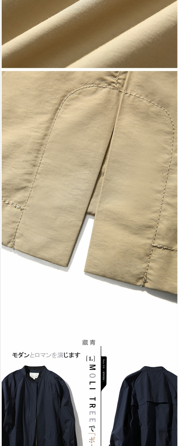 WFY01015 Jasmine Bộ sưu tập thanh lịch Thời trang mà không rơi ra Bóng chày có cổ áo raglan tay áo dài trenchcoat áo khoác cardigan nữ