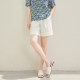 WKZ07047 Jasmine TH dry, comfortable, crisp, anti-permeable, quick-drying linen cotton tapered pants shorts for women