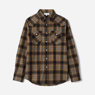 *wcs08163 jasmine r*l old money retro plaid warm brushed cotton lapel long-sleeved shirt