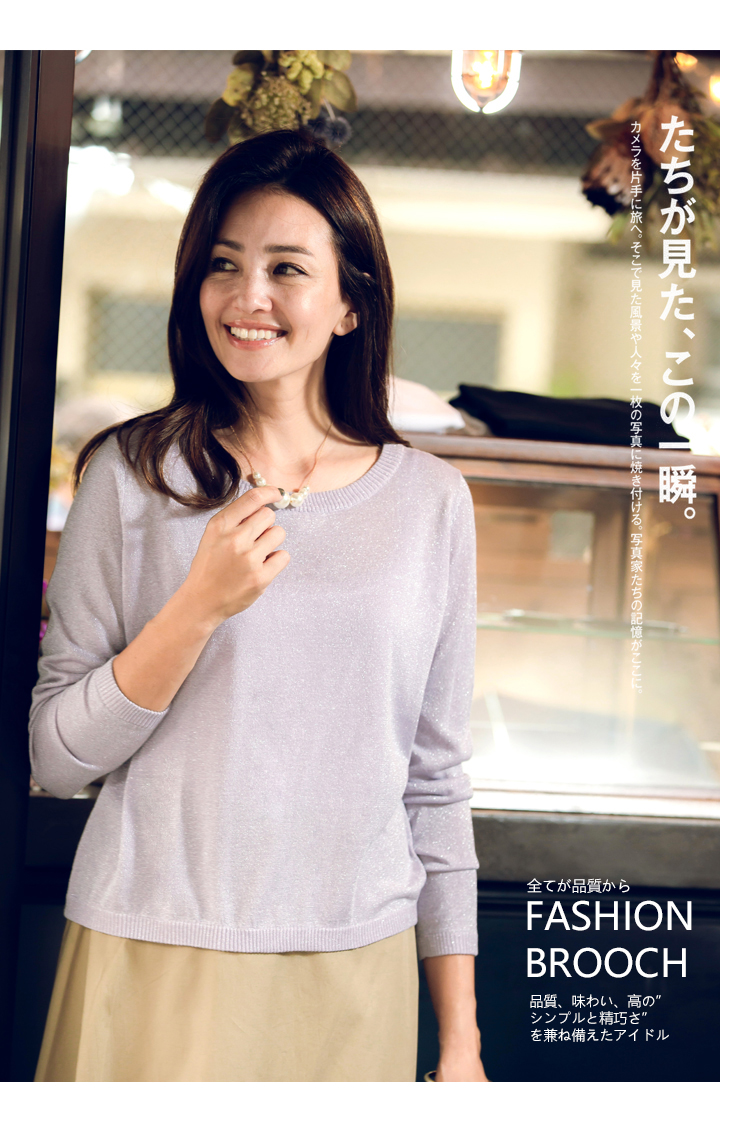 [WZK01045] Jasmine Một bộ sưu tập nhẹ nhàng và say mê âm ỉ trước và sau khi mặc một chiếc áo đan len cổ tròn áo len đẹp