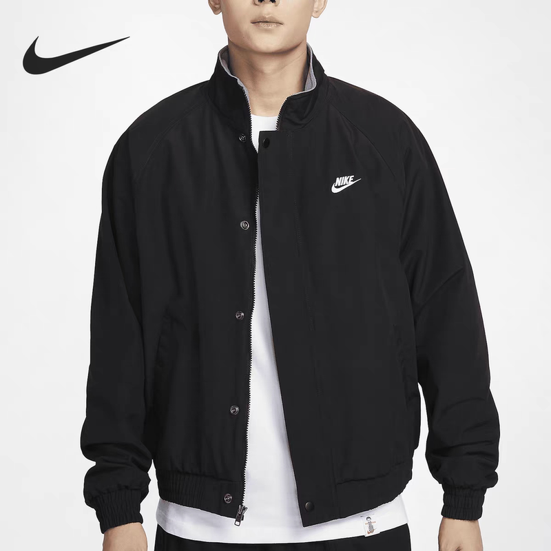 Nike/Nike Men's Autumn and Winter Fleece-Lined Jacket Fz0657-010 Nike/Nike Men's Autumn and Winter Fleece-Lined Jacket Fz0657-010