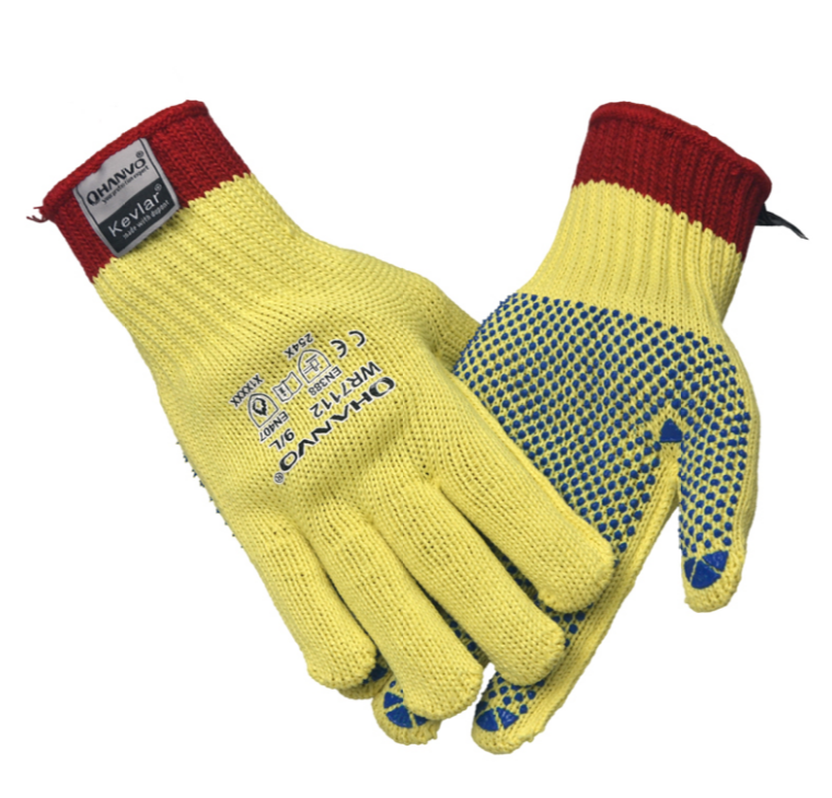 HANVO Everglow WR7112PVC points plastic anti-glass scratch anti-cut gloves High-temperature resistant lauded gloves abrasion resistant