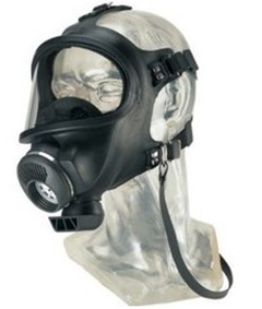 MSA Merthian D2055000-CN Auer3S wide field of view Full hood Aspirator Hycar Material Mask