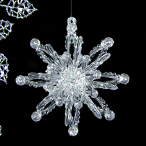 Christmas Ornament Wedding Scene Arrangement Christmas Tree Hangover Window Arrangement 11CM Acrylic Solid Snowflake 1