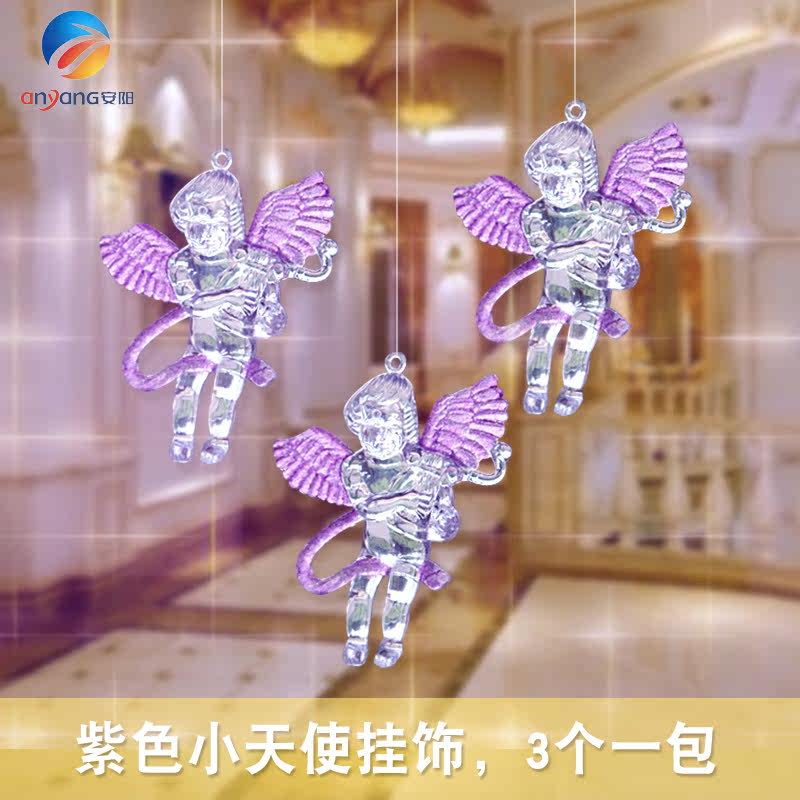 Christmas decoration wedding wedding set Frozen effect 8 5cm acrylic high transparent angel pendant