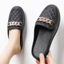 2022 New style slippers female summer net red envelope wear beach anti - slip lazy half slip in soft bottom