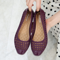 Soft Bottom Fashion Sandals Women Summer Brief About 100 Lapped Non-slip Jelly Baotou Hollowed-out Single Shoes Coarse heel breathable heightening