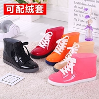 Giày đi mưa mùa hè thạch mưa ủng nữ sinh viên ống ngắn Hàn Quốc thời trang người lớn chống trượt giày không thấm nước giày cao su phẳng giày đi mưa thời trang