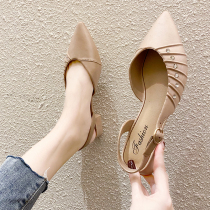 Fashion Models Outwear Baotou Sandals Womens Summer Nets Red Beach Ins Tide Coarse Heels Anti Slip Casual 100 Hitchhiking