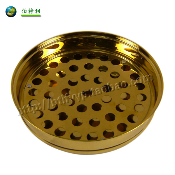 SC39 Bethel Gospel Supplies Utensils 48-hole Gift Instrument Tableware Surface Brass Plated Plate One Layer