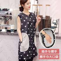 Korean apron women waterproof cute waist home overalls fashion kitchen thin adult cooking oil-proof coat