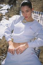 realisationpar cotton short cover hooded sweatshirt Alphabet Embroidered Sportpants Long Pants