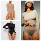 Эластичный цветной лонгслив, США, круглый воротник