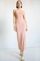 American elastic body version type black long dress irregular open-back strap open fork lower swing with dress