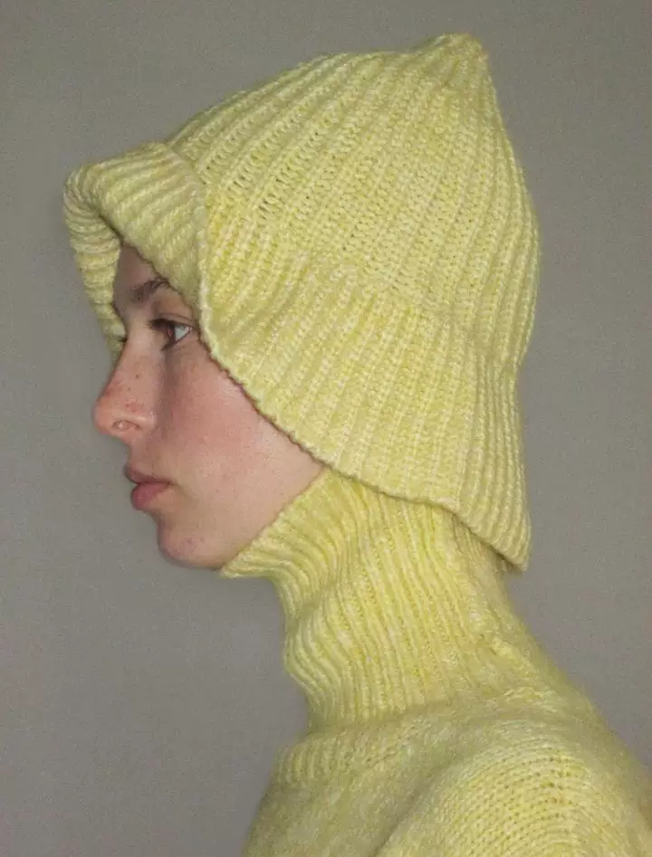 Шарф Paloma WOOL испанской покупки, смешанная шерсть, связанный шарф, милый п -грибной шерстяной шапка