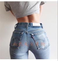 RE DONE American European and American star with the same vintage Levis retro high-waisted nine-point jeans