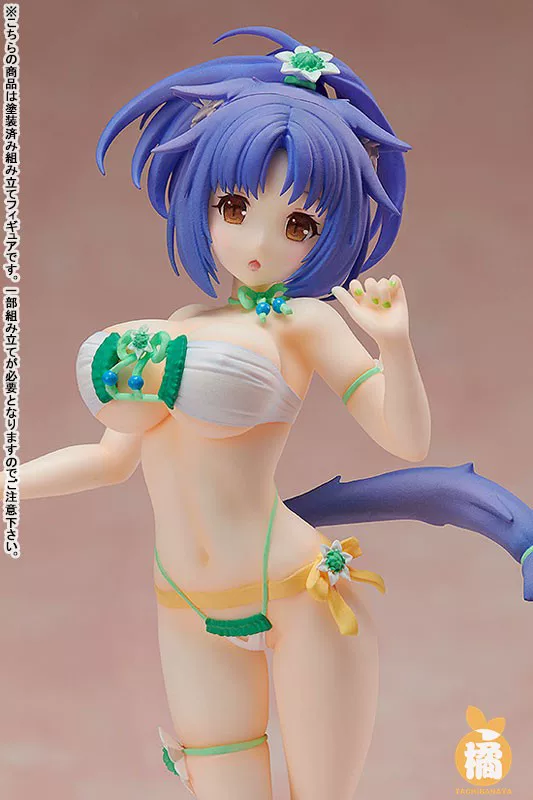 Фигурка (Orange Club) NEKOPARA Cinnamon swimsuit ver, раскрашенная аниме-модель, ~14,5 см
