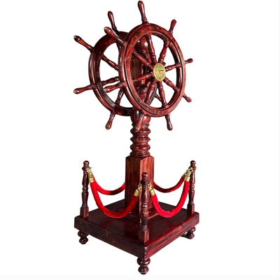开业贺礼实木领航舵落地大摆件店铺酒店办公室客厅装饰大航海舵手