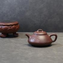 Yunsong Hall Mu Yingping Yixing Purple Sand Pot Whole Handmade Purple Clay Epithet Energy Teapot Capacity 130 Yellow Literature Engraving Recommendation