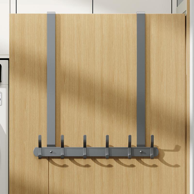 Clothes Hook Rack Behind Dormitory Wardrobe Door, 2cm Thick Door, Silent and Traceless Storage Rack on Cabinet Door, Extra-Long Version