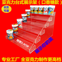 Beauty Acrylic display shelves cosmetics transparent shelf mask nail ladder exhibition cabinet