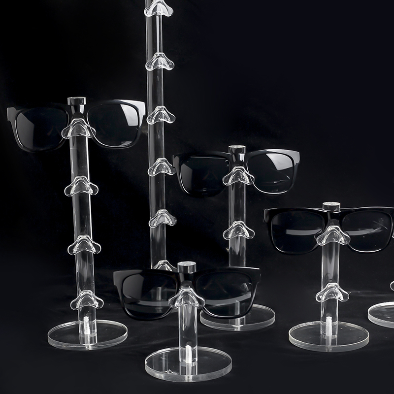 Transparent Acrylic Glasses Display Stand, Eyewear Display Rack, Sunglasses Display Stand, Window Display Stand