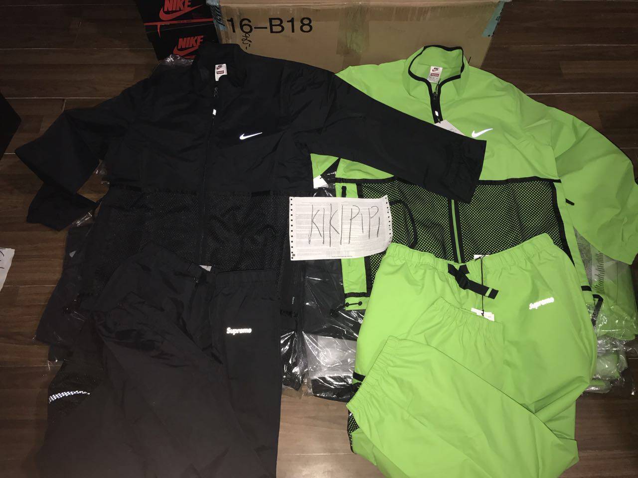 supreme nike trail running jacket pink