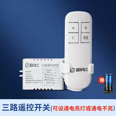 Delay two or three wireless remote control switch 220V module household lamp controller remote control electric light without wiring