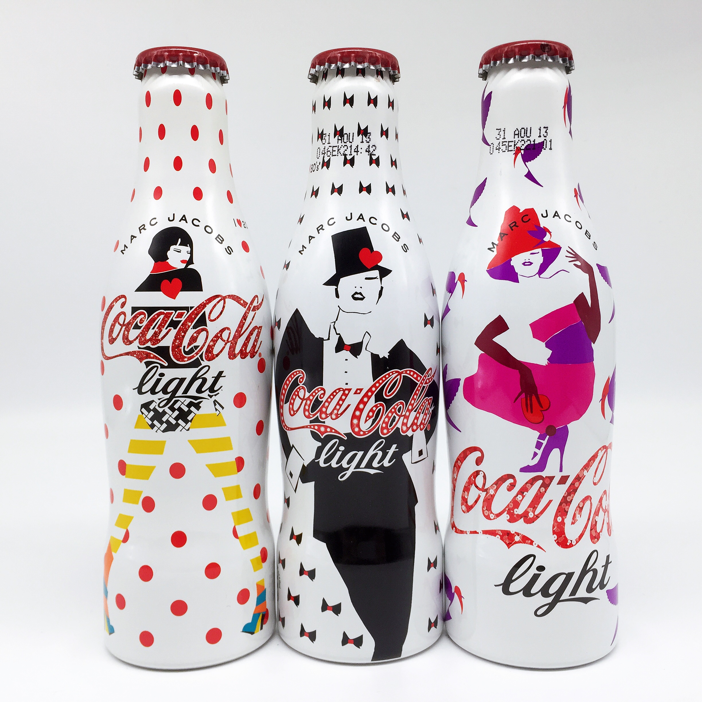 Collection of the French Marc Jacob aluminum bottle collection