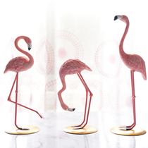 Nordic creative gift desktop ins pink flamingo resin cute animal ornaments living room decoration