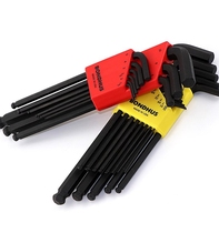 American Burton short head imperial hexagonal set 16538 16592 black metric ball head hexagonal wrench