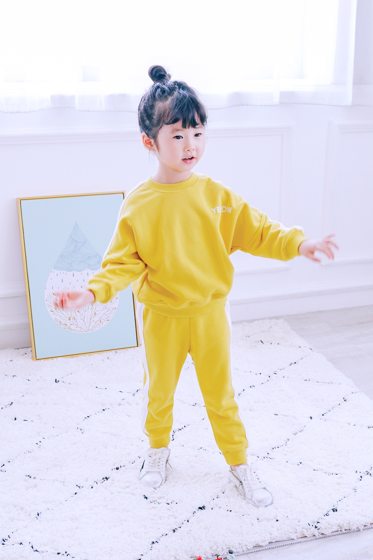 2018 mới Hàn Quốc cha mẹ trẻ em trẻ em áo len cotton thanh phù hợp với dịch vụ nhóm mẫu giáo chất lượng tùy chỉnh quần áo trẻ em hàn quốc