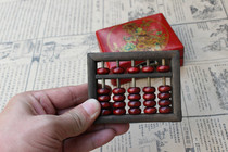 Antique 5-file Beech abacus with flower and bird pattern wooden box retro Abacus to give foreigners gifts Chinese style gifts