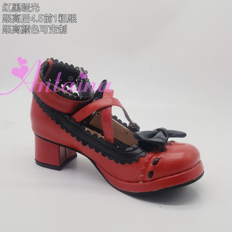 *Tai*na*◣ lolita cos кожзаменитель NK бант в среде кукла Обувь 2002-1 многоцветный antaina 