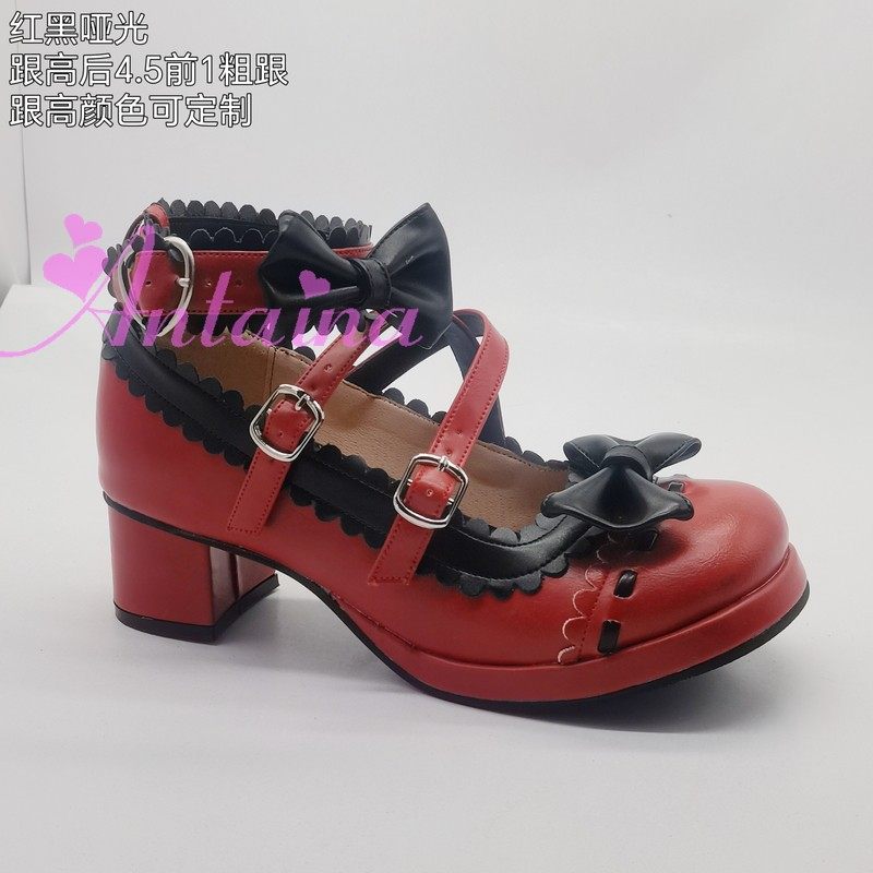 *Tai*na*◣ lolita cos кожзаменитель NK бант в среде кукла Обувь 2002-1 многоцветный antaina 