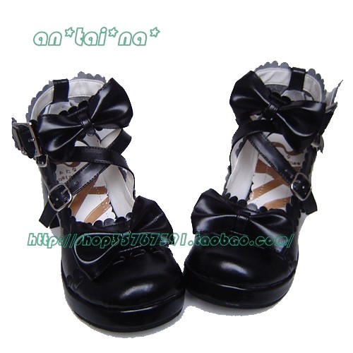 *Tai*na*◣ lolita cos кожзаменитель NK бант в среде кукла Обувь 2002-1 многоцветный antaina 