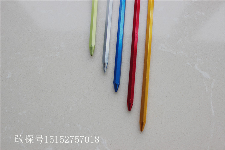 Hexagon lều móng tay siêu nhẹ cường độ cao nhôm hợp kim móng tay nhôm nhúng móng tay tán phụ kiện dài và đậm 	cọc chống lều	