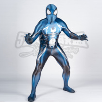 Oily cloth blue Venom Spider-Man smooth Cosplay tights 52 League of Legends tailor-made