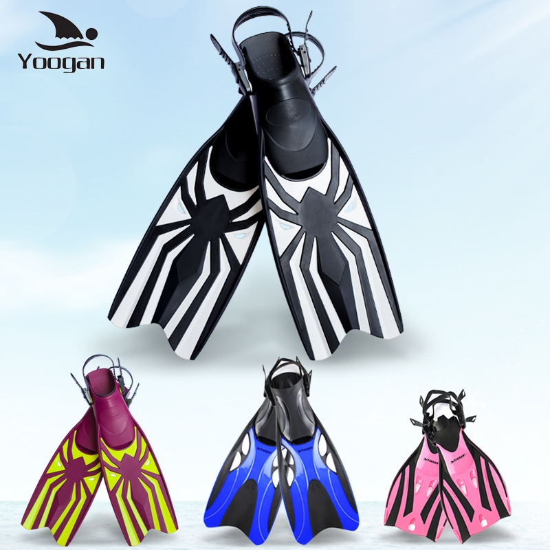 Yoogan professional diving flippers swimming snorkeling three treasures fins adjustable adult children's diving equipment