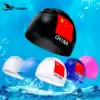 Swimming cap Silicone non-slip waterproof swimming cap Unisex comfortable professional swimming cap does not pull the head swimming cap package