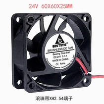 DC 24v 6CM cm cm 60x60x25MM Double ball bearing durable brushless DC heat dissipation fan