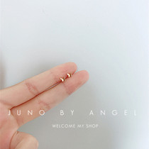 Exquisite k gold butterfly ear nail female S925 pure silver girl Korea temperament earrings earbuff