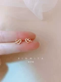 Серьги, небольшие маленькие изысканные клипсы, серебро 925 пробы, 2025 года, премиум класс, без проколов ушей