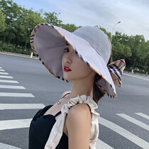 Dust cap with shawl fisherman hat female beach hat A Korean version of Joker fresh big brimmed hat sunscreen sun hat