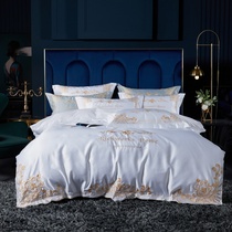 Bed sheets European AB cotton 60 cotton four sets of gears are covered with silk water high real full set of pieces 1 north 4n air washing pure hat