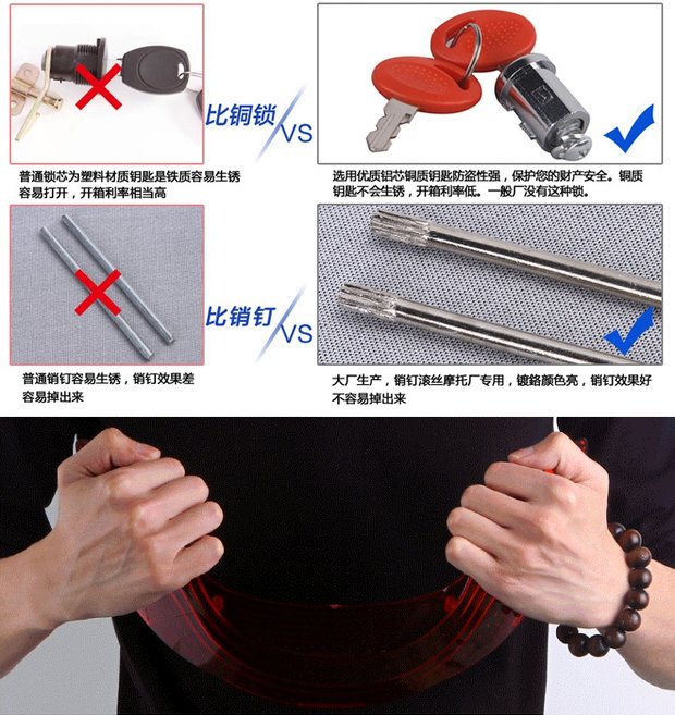 Xe máy thùng lớn Wan Lihao E36 xe điện phổ quát có thể tháo rời phụ nữ hộp đuôi xe máy - Xe gắn máy phía sau hộp thùng sau xe máy nhỏ gọn
