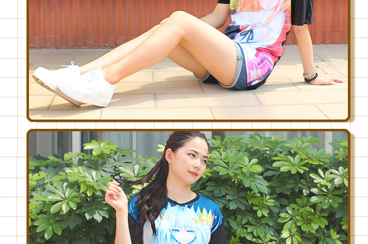 Áo phông Anime A.l nước sốt tình yêu AI 绊 tình yêu nước sốt 1/7 nhân tạo chậm phát triển trí tuệ nhân tạo ảo thứ cấp xung quanh áo thun nam tay áo ngắn - Carton / Hoạt hình liên quan miếng dán sticker