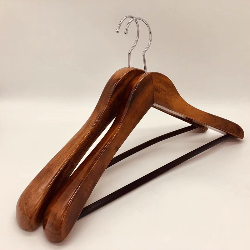 Special star hotel rooms solid wooden rack suit shirt rack printed silk cloth logo retro color