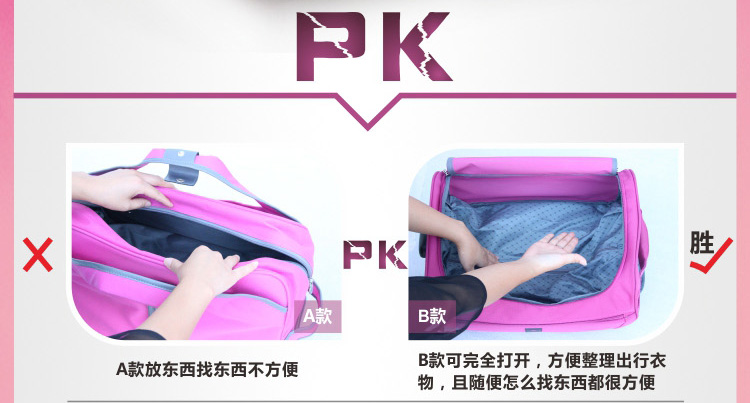 Xe đẩy du lịch Túi chống nước Túi xe đẩy Nam và nữ Thời trang Ánh sáng Túi hành lý Hộp du lịch mới Túi công suất lớn vali keo